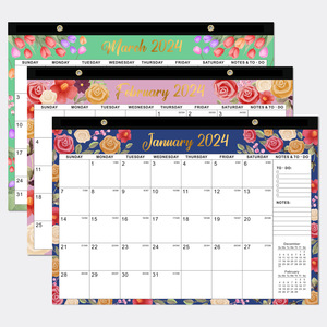 Fabricant personnalisé imprimant 2023-2024 365 jours/18 mois calendrier <span class=keywords><strong>de</strong></span> bureau anglais calendrier mural - Product Image 1