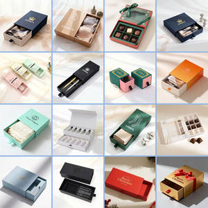 Boîte cadeau en carton coulissante de luxe avec impression offset personnalisée, emballage pour maquillage, cosmétiques, parfum, nœud papillon, écharpe en soie, boîte à tiroir - Product Image 4