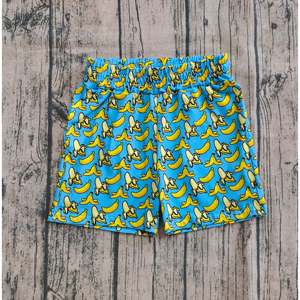 SUTUTU-2 SS0634 Pre-orden Pantalones Cortos para Niñas, Cintura Alta, Estampado de Plátano, Algodón, Estilo Formal-Casual-Dulce, Tallas Grandes 3-6M, Bebé, 250g - Product Image 1