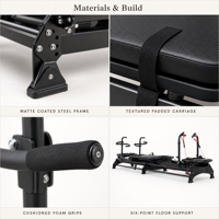 Megaformer Supermodel Pilates Reformer M3K avec poignée rotative, machine de qualité professionnelle pour studio de yoga, entraînement du tronc et du corps