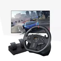 Retroalimentación de vibración para PS4, volante de juego para PC, PS3, Xbox One, interruptor con pedales dobles
