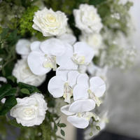 Luxe Kunstbloemenbol Witte Roos Orchidee Bloemstuk Bruiloft Tafeldecoratie Evenement Decoratie Groothandel