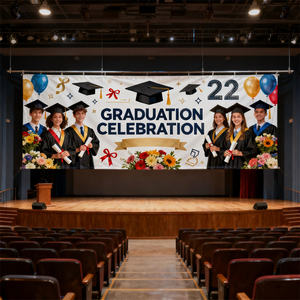 מותאם אישית מודפס עמיד למים ויניל סיום באנר עבור חגיגה קישוט קישוט דיגיטלי נייד באנרים מודפסים - Product Image 1