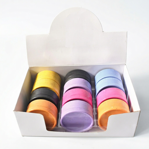 ABS/Silicone Manual 2 Part Round <b>Herb</b> & Spice <b>Grinder</b> for Tobacco & Dry <b>Herb</b> Simple Style - Product Image 1