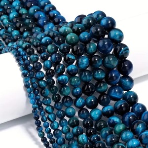 Natürliche 5A Blaue Tigerauge-Perlen Runde Lose Edelsteinperlen für DIY Armband Schmuckherstellung Großhandel Halbfertige Materialien - Product Image 6