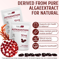 Acentiallabs Gélules d'astaxanthine personnalisées 12 mg par portion Antioxydant naturel Santé de la peau Soins des articulations et des muscles Compléments alimentaires