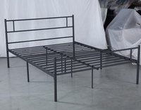 Cadre de lit en métal de couleur noire pour chambre à coucher bon marché
