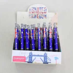 Grosir kustom cetak logo London UK souvenir pulpen komersial dengan iklan
