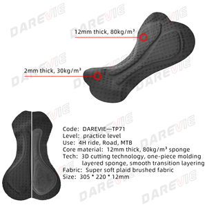 Darevie Black Custom Made Breathability Mtb Bike Under Shorts Mountain Bike Shorts Summer Cycling Shorts Underpants for Racing - Product Image 6