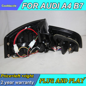 Feu arrière pour <span class=keywords><strong>A4</strong></span> <span class=keywords><strong>B7</strong></span> 2005 — 2008 ensemble de phare à LED, feu arrière noir fumé, avec clignotant et signalisation de stationnement inversée - Product Image 5