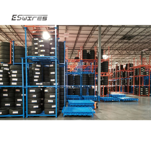 Estante de Almacenamiento de Metal Resistente, Apilable, Portátil, Desmontable, para la Industria del Mobiliario, con Ruedas - Product Image 5