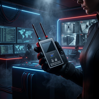 Dispositif de surveillance professionnel, détecteur de caméra sans fil avec écran LCD, détecteur de caméra cachée WiFi IP 1.2G/2.4G/5.8G