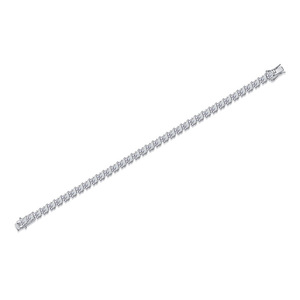Wholesale Fine Jewelry 14k <b>Gold</b> Filled Round Cut VVS GRA Moissanite wave <b>string</b> Tennis bracelet Bulk for Women - Product Image 6