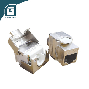 Gcabling Blindé 180 ° Sans Outil <span class=keywords><strong>Rj45</strong></span> <span class=keywords><strong>Rj45</strong></span> Coupleur à montage sur panneau Ftp Cat6a Keystone Black Jack Para Rede <span class=keywords><strong>Rj45</strong></span> Cat.6a Keystone Jack - Product Image 2