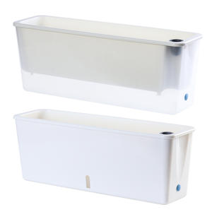 Jardinière suspendue carrée en plastique moderne auto-absorbante Long pot de fleurs pour fenêtres étroites pour balcon et intérieur - Product Image 5