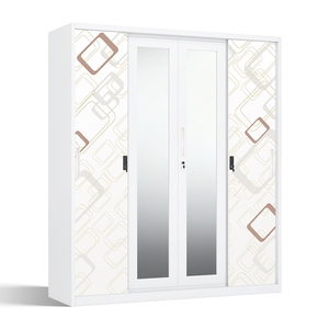 Armario de Acero Impreso con Espejo y Puertas Corredizas de 1600 mm - Product Image 1