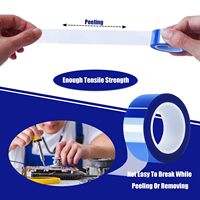 Cinta de Sublimación Azul sin Residuos, Resistente al Calor, Cinta de Silicona PET de 0.05mm para Impresión por Transferencia con Prensa de Calor OEM