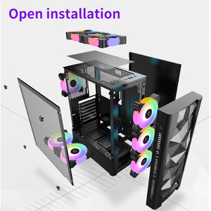 SNOWMAN CS018 Mid Tower Gaming PC Computer Case 360mm Liquid Cooler Radiator Support With Great Cable Management Gaming Case - Product Image 4