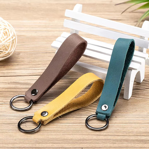 Bán Buôn Tùy Chỉnh Kim Loại Sang Trọng Da Đầy Màu Sắc Keychain Khuyến Mại Dây Đeo Quà Tặng Chủ Chìa Khóa - Product Image 5