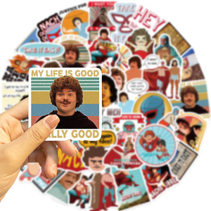 สติกเกอร์ลายกราฟฟิตี้จากภาพยนตร์คลาสสิก นาโช ลิเบร 50 ชิ้น สำหรับตกแต่งโทรศัพท์ แล็ปท็อป ไวนิล สติกเกอร์ตลกๆ จากภาพยนตร์เม็กซิกัน - Product Image 4