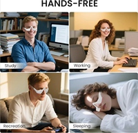 Herramienta para el Cuidado de los Ojos, 4 Modos, Control de Tiempo Automático de 10 Minutos, Luz Roja LED Antiarrugas y Masajeador de Bolsas para los Ojos con Microcorriente y Gafas