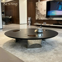 Table basse ronde en verre métallique, salon, 1350x290mm, fabrication personnalisée 10 ans