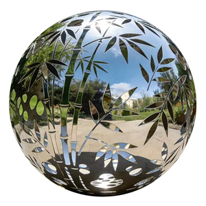 Sculpture de boule d'<span class=keywords><strong>eau</strong></span> extérieure en acier inoxydable au design moderne et luxueux avec options personnalisables - Product Image 6