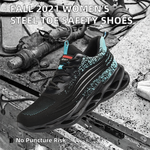 Chaussures de sécurité respirantes et légères à embout d'acier anti-perforation pour femmes, collection automne 2026 – Idéales pour le travail et le sport en été et en automne - Product Image 2