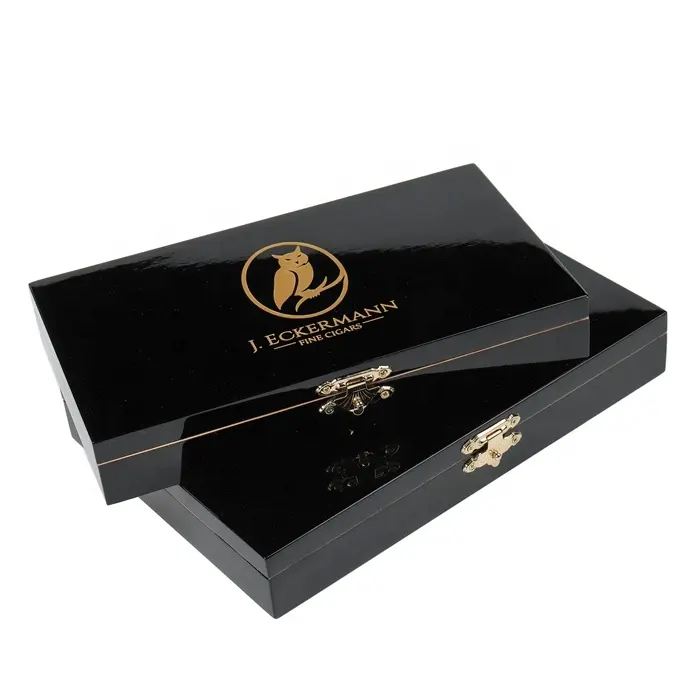 Holzkiste mit Klappdeckel Holzkiste Solid Cigar Humidor Box Case Holz Zigarren Humidor