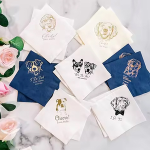 Đám Cưới Đảng Trung Quốc Nhà Máy Bán Buôn Thân Thiện Với Môi An Toàn In Giấy Khăn Ăn Màu Giấy Khăn Ăn Cho Đám Cưới - Product Image 1