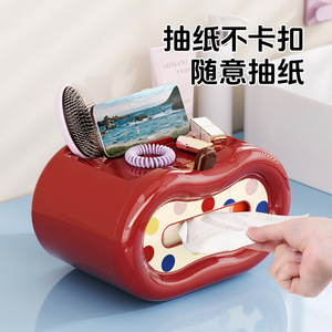 Creative Apple Tissue Box With Organizer For Desk And Living Room Waterproof Multi Functional Storage Holder - Product Image 5
