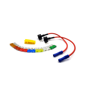 Micro 2 Fuse Tap 12V Car Add a Circuit <span class=keywords><strong>ATR</strong></span> Blade Adapter Fusibles Holder Add on Dual Circuits Adapters UL1015 14-22AWG 150mm - Product Image 2