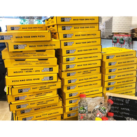 Fabrikgroßhandel Maßgeschneiderte Neue Marken-Pizzakartons 12 Zoll 16 Zoll, Burger-Boxen Schwarz mit Individuellem Logo-Druck und Verpackung