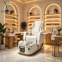 Fauteuil de pédicure électrique inclinable de luxe moderne pour salon de manucure, avec fonction bain de pieds personnalisé et spa pour les pieds