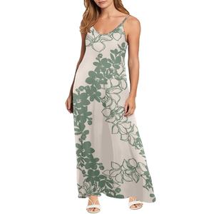 Abbigliamento Dropshipping abiti donna fiore di <span class=keywords><strong>Lava</strong></span> bretelle da donna abito personalizzato Casual ampio abito - Product Image 5