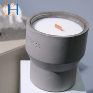C & H Monday candela profumata di lusso portacandele in cemento barattoli di candela con coperchio e confezione di scatole - Product Image 4