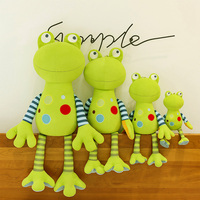 Peluche de Rana Elástico Superior de Spandex con Rayas y Puntos de Colores, Animal de Peluche Decorativo, Precio de Fábrica al por Mayor, OEM ODM, Juguete Personalizado