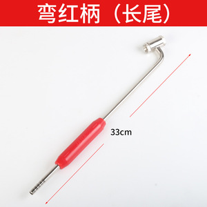 หัวเติมลมแบบโค้ง 8 มม. ด้ามจับสีแดง ยาว สำหรับเติมลมยางอย่างรวดเร็ว - Product Image 4