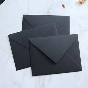 Bán buôn DIY thiết kế tối giản màu đen cao cấp giấy phong bì với vàng foiling logo cho sự kiện hàng ngày - Product Image 4