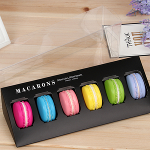 Biểu tượng tùy chỉnh sang trọng gấp rõ ràng bánh bánh macaroon lấy đi Hộp bao bì thực phẩm - Product Image 3