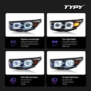 Nouveau phare LED TYPY amélioré et modifié pour Toyota Highlander 2015-2017, phare à signal dynamique, accessoires auto - Product Image 2