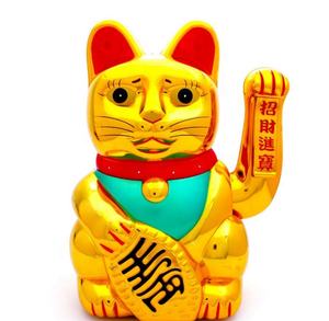 Electric Big Size 18 Inches Plastic Maneki Neko 16 14 12 Inches Japan Feng Shui Huge Waving Arm Lucky Fortune <strong>Cat</strong> <strong>Figurines</strong> - Product Image 1