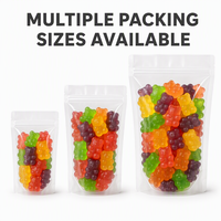 Bonbons Gélifiés Halal en Gros Forme Dessin Animé Doux et Moelleux Saveurs Personnalisées OEM Faible Teneur en Sucre Gommes aux Fruits en Sachet
