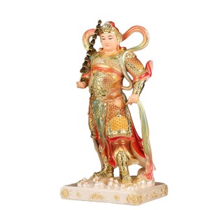 Estatua de Buda de Resina de Bodhisattva del Monasterio Vettaka, Adorno de Culto Doméstico de Jade Blanco, Figura de Guan Gong Vettaka Martial de Pie - Product Image 5