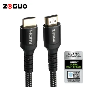 Grosir Logo kustom Tiongkok kabel HDMI kecepatan tinggi Multimedia Input Ethernet mengirimkan Output 2.1V kabel HDMI