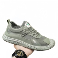 Nouvelles chaussures de course légères en mesh respirant pour hommes, chaussures décontractées élégantes à blocs de couleur, chaussures de sport à semelle souple et amortissantes