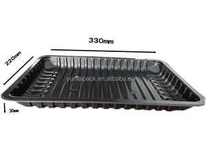 Tái Sử Dụng Nhựa Dùng Một Lần Hình Chữ Nhật Phục Vụ Khay Bánh Sandwich Platters Khay Với Pet Có Nắp Đậy