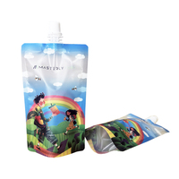 Pochettes souples personnalisées imprimées de 250 ml en plastique avec bec verseur pour boissons, café, eau, jus
