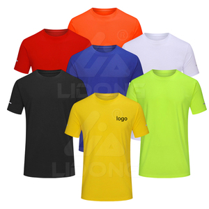 T-shirts vierges pour sublimation, personnalisables avec logo, séchage rapide, pour hommes, t-shirts de sport unis teints, haute qualité - Product Image 1