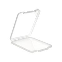 Petite boîte carrée transparente en plastique mini boîte de rangement, logo personnalisable